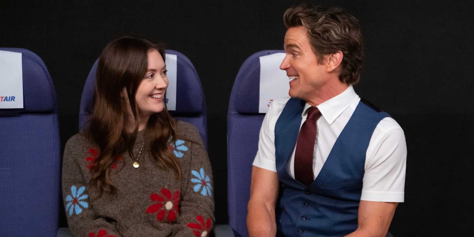Jerry Frank talks to his estranged daughter on an airplane on Mid-Century Modern