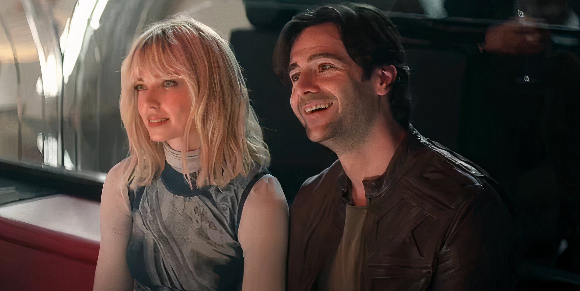 Jess Bush as Chapel and Cillian O'Sullivan as Korby in Strange New Worlds
