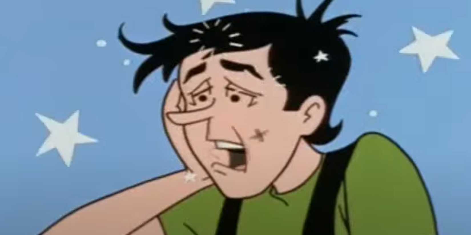 Jughead has stars around his head in The Archie Show