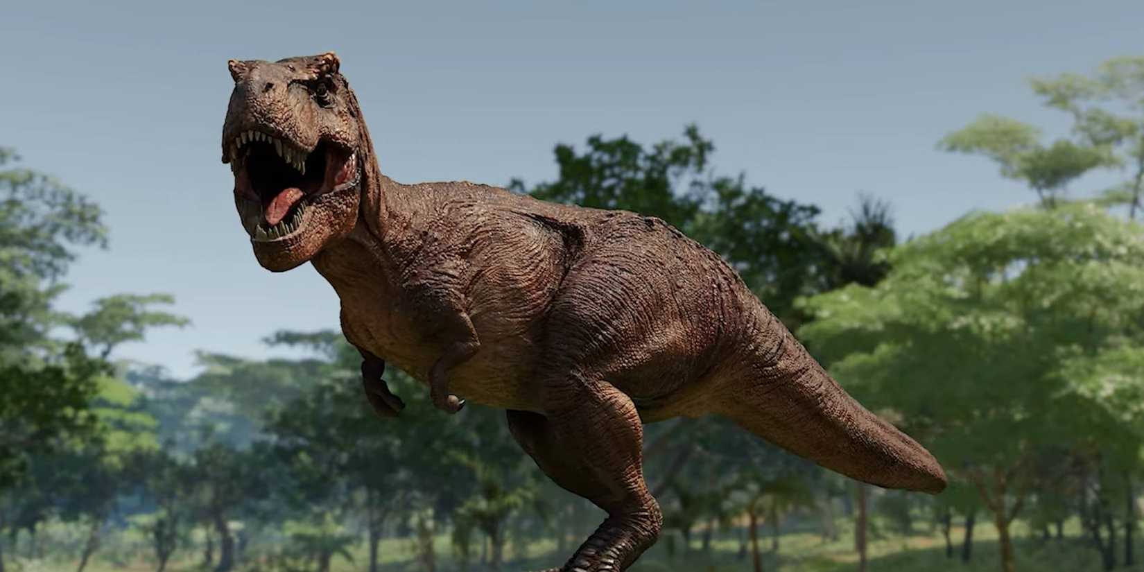 A dinosaur roaring in Jurassic Park Survival.