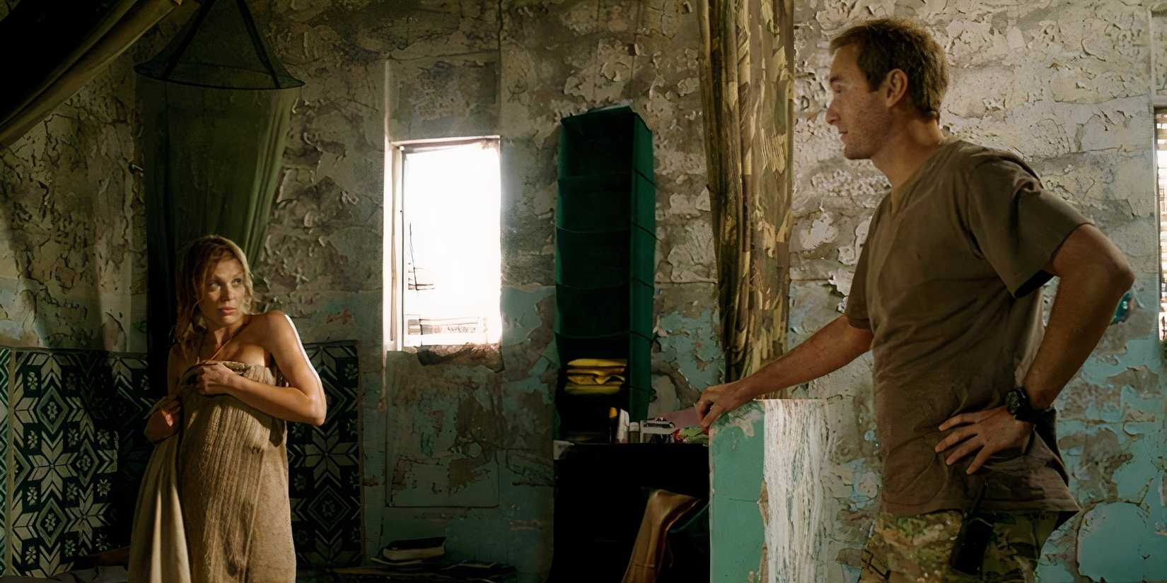 Kelly Adams and Oliver Chris in the pilot episode of Bluestone 42