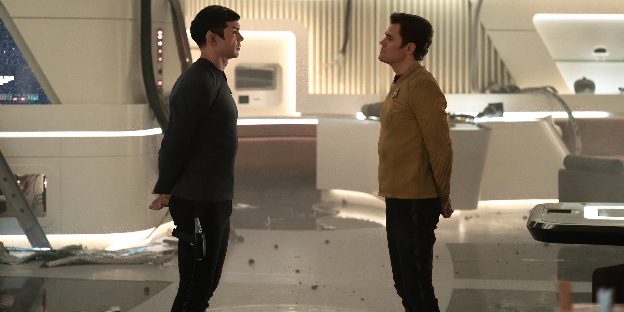 Kirk and Spock hard talk