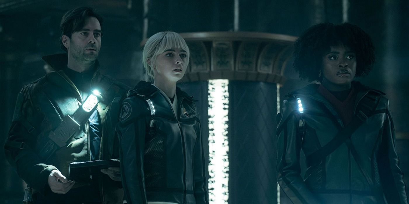 Korby, Chapel, and Uhura in Star Trek Strange New Worlds Through the Lens of time