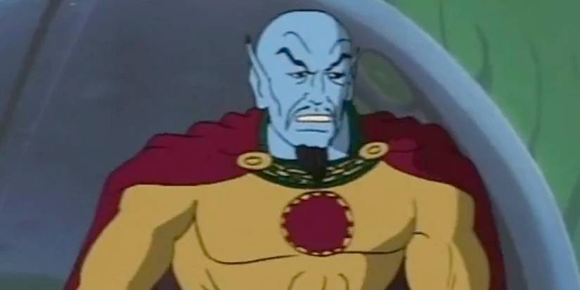 Krang gritting his teeth in Fantastic four the animated series