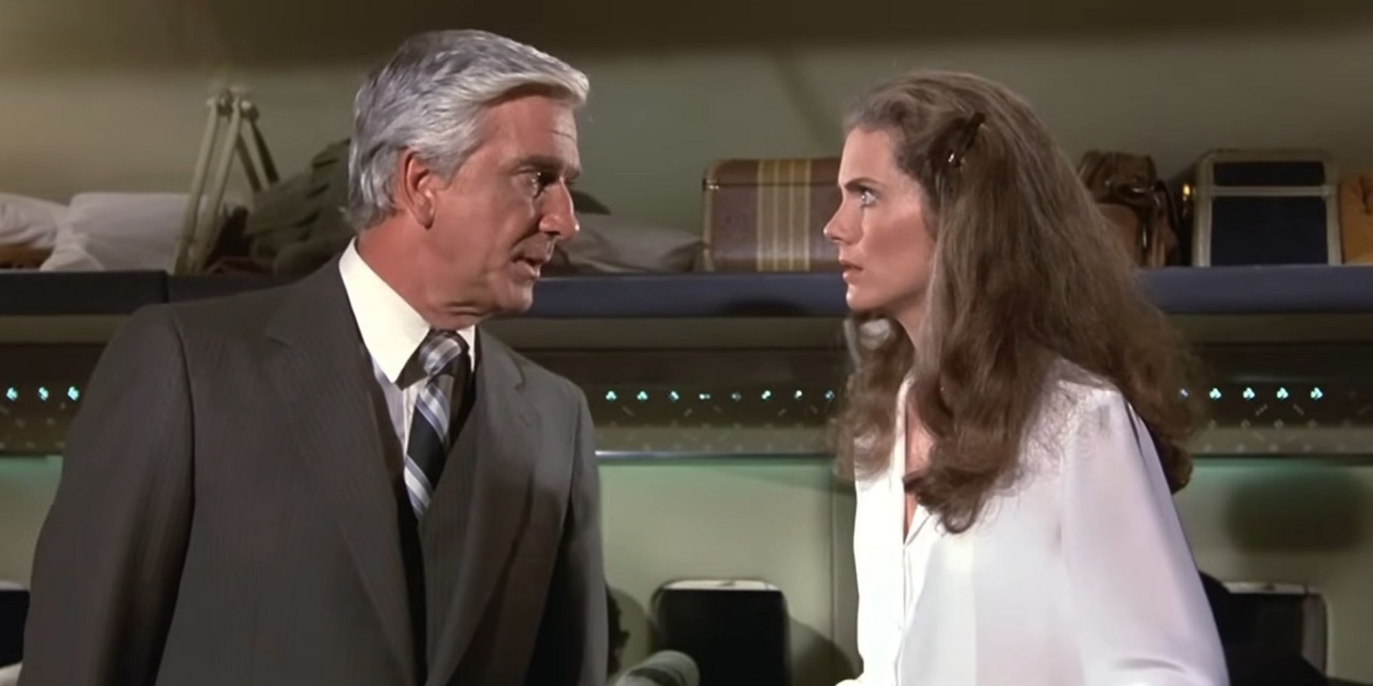Leslie Nielsen as Dr Rumack in Airplane