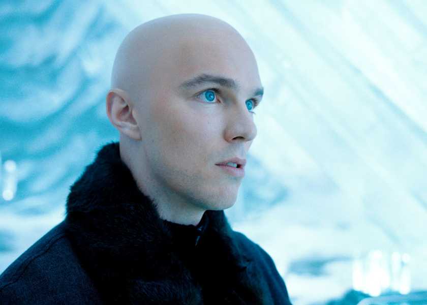 Lex Luthor is looking at something in Superman