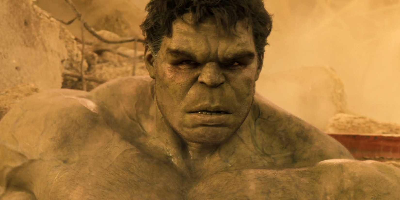 Mark Ruffalo's Hulk looking confused in Avengers Age of Ultron