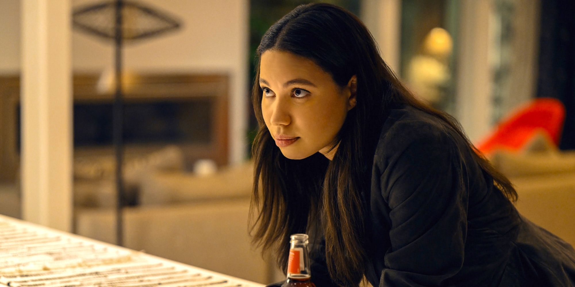 Michelle leaning over a table in Smoke episode 7