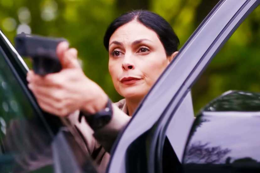 Morena Baccarin as Mickey Fox in Sheriff Country's trailer