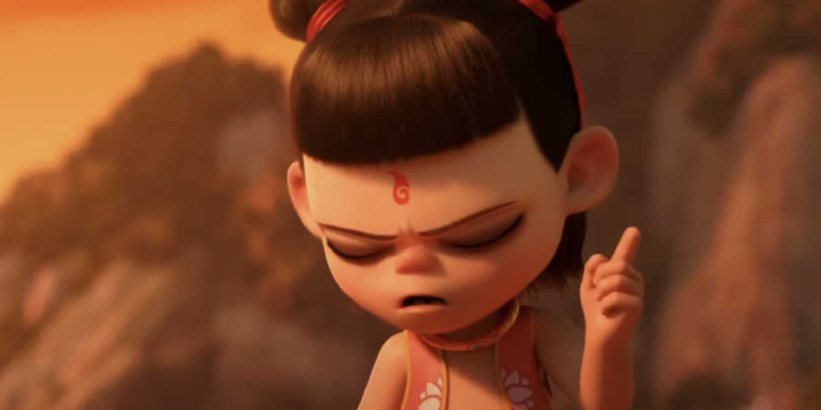 Ne Zha waves his finger in Ne Zha