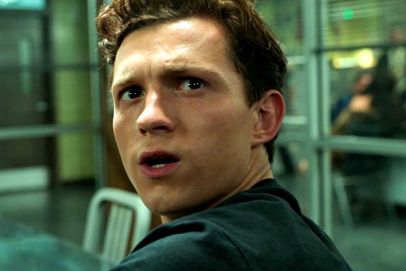 Tom Holland looking shocked as Spider-Man in the MCU