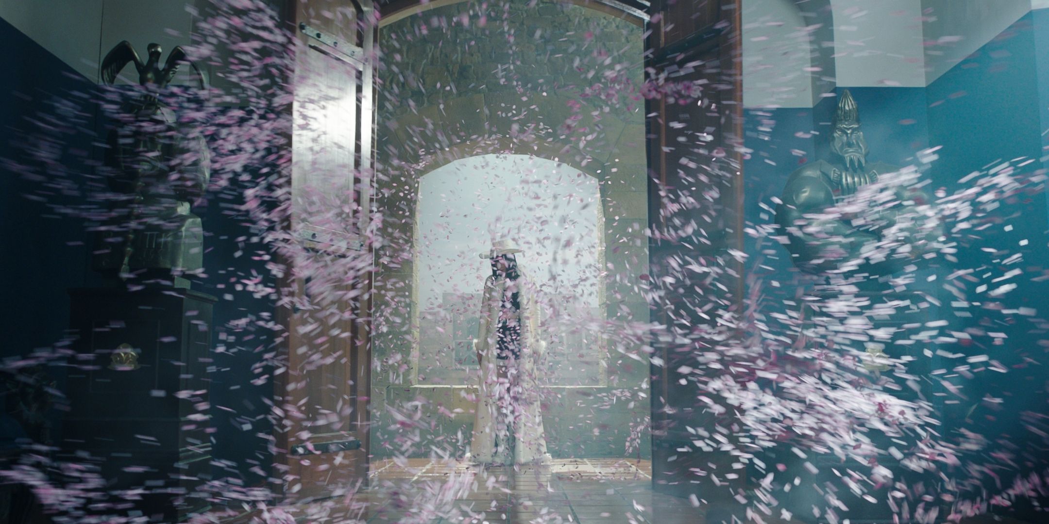 Nico Robin uses her powers to open a door in One Piece season 2