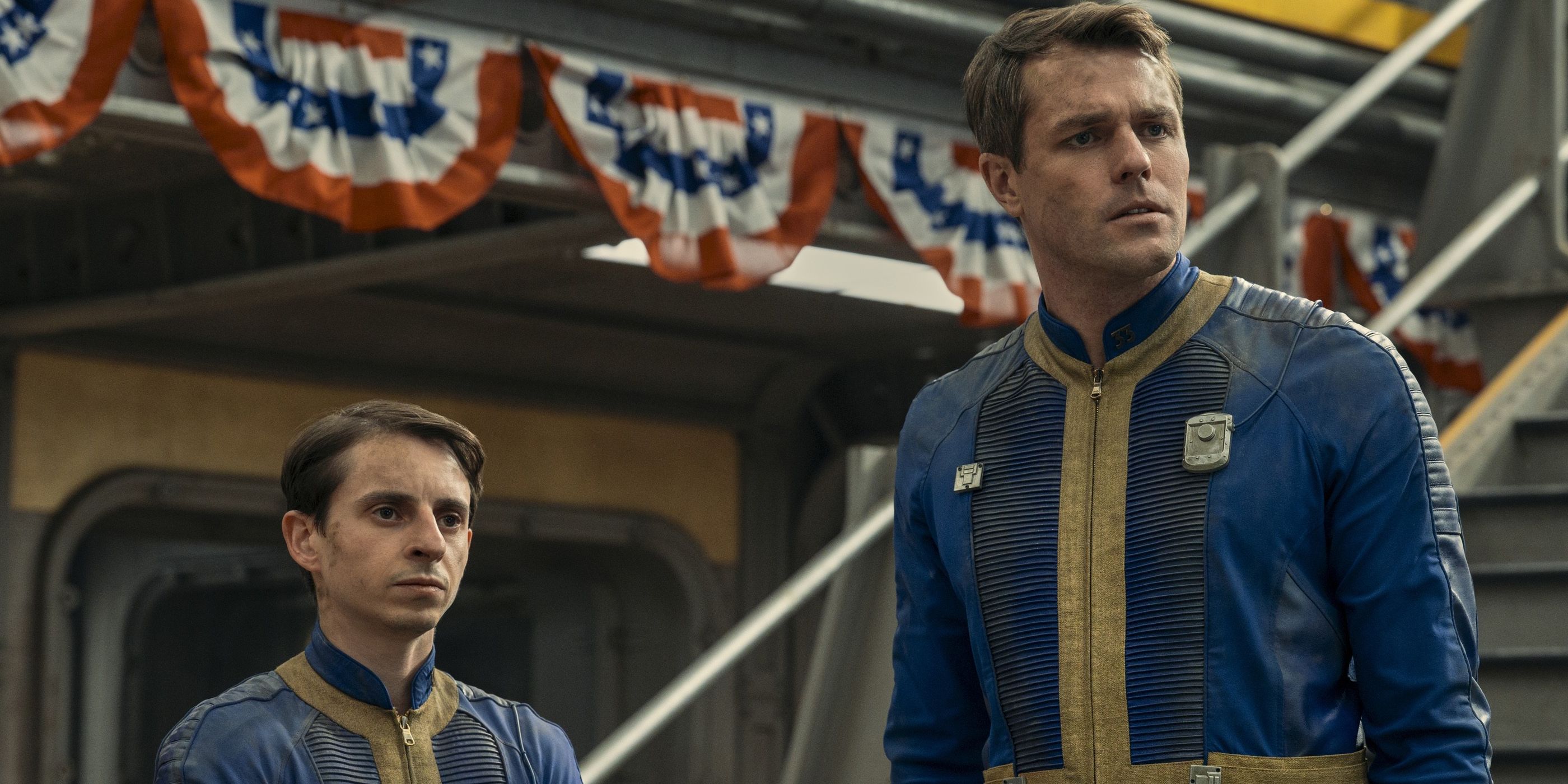 Norm (Moisés Arias) e Chet (Dave Register) preoccupati all’interno del Vault 33
