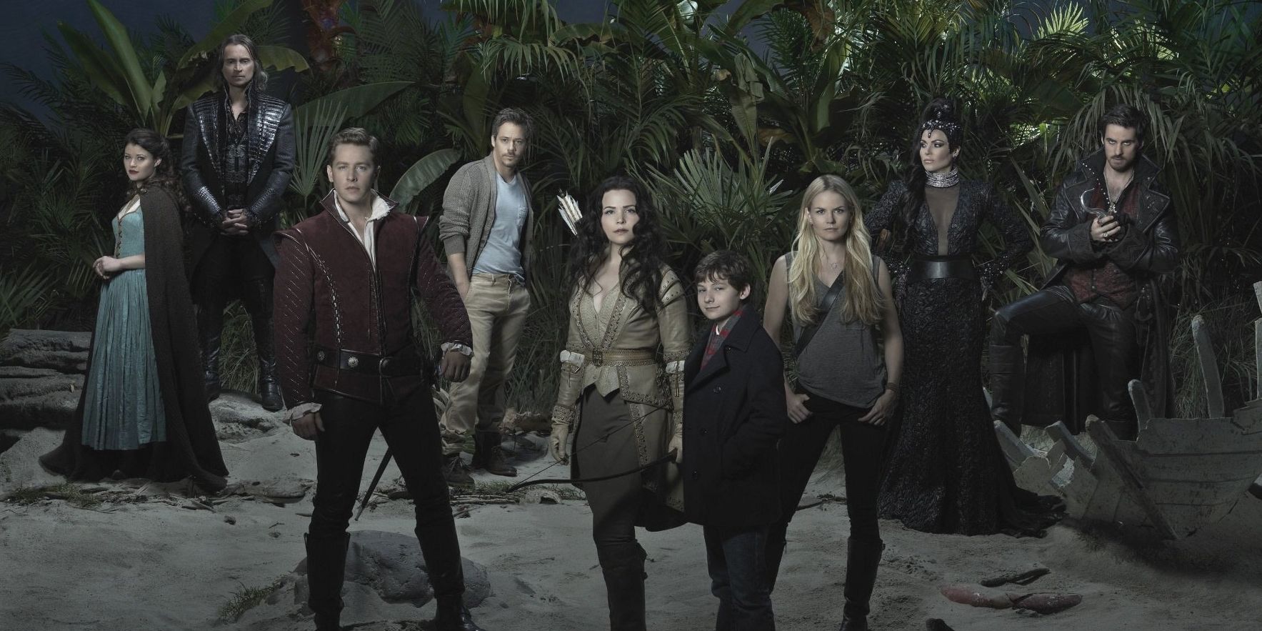 Once Upon a Time cast posing together for a photoshoot