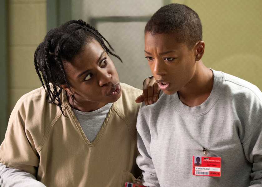Uzo Aduba and Samira Wiley in Orange Is the New Black