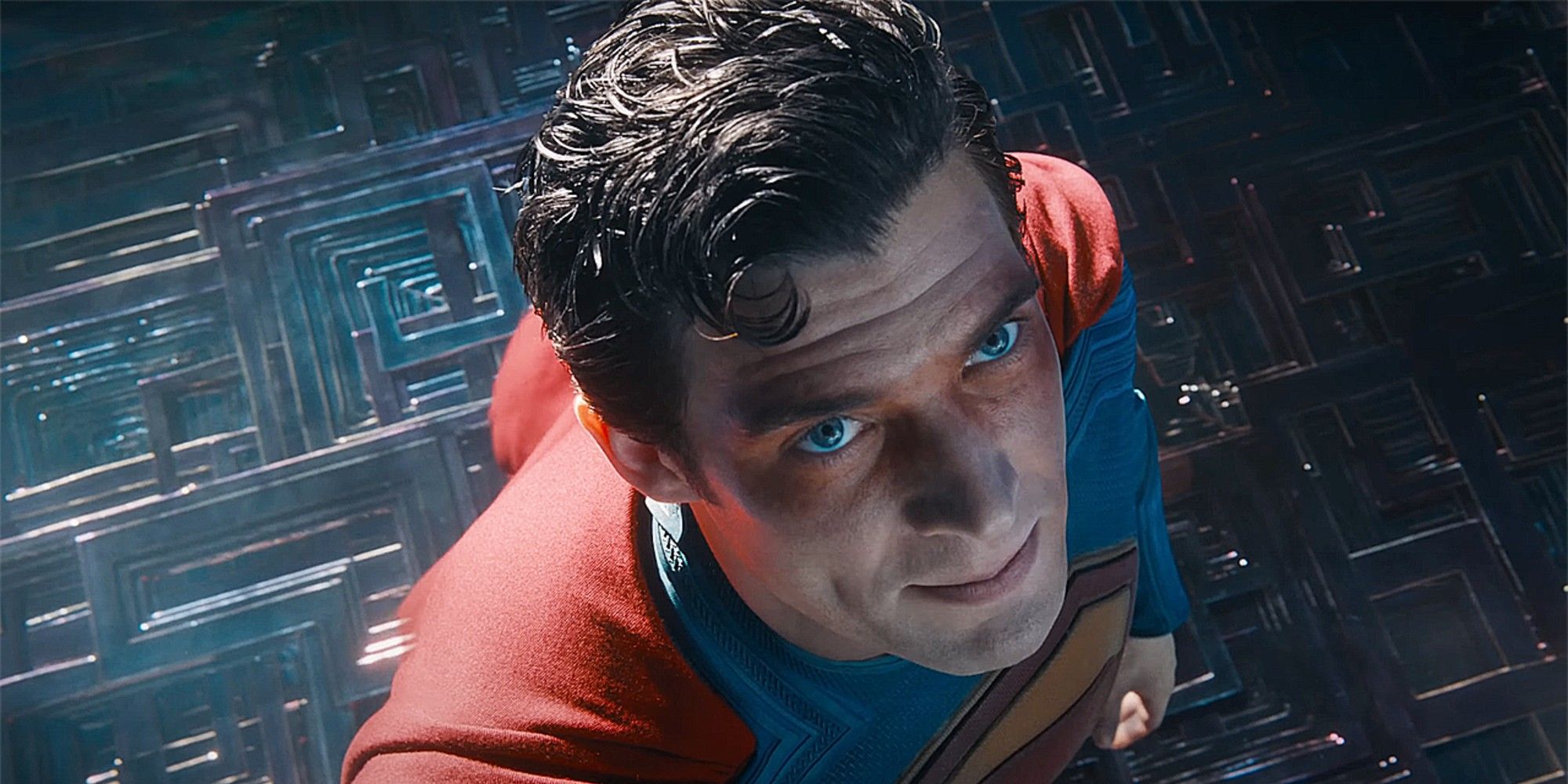 Overhead angle of shot of live-action 2025 Superman
