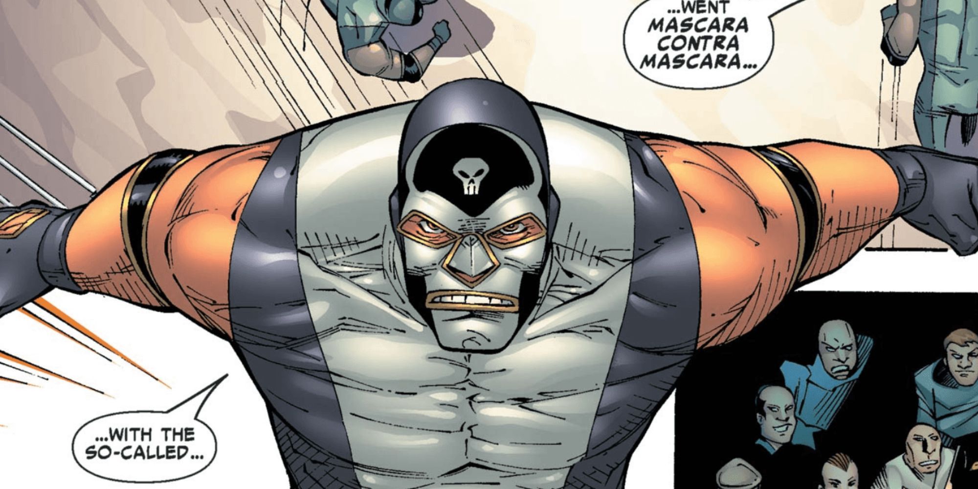 Panel of El Muerto in action from the Marvel Comics