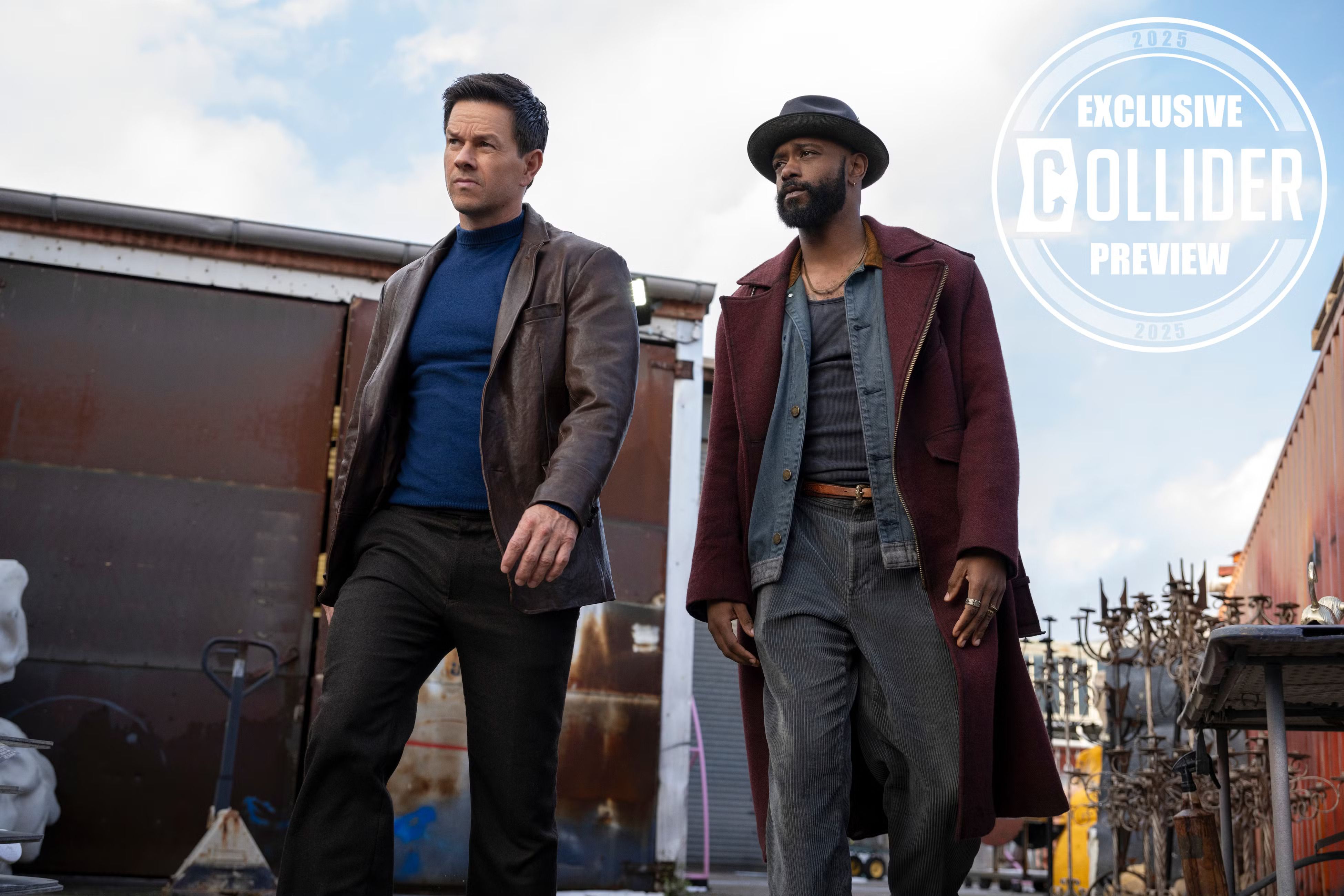 Mark Wahlberg and LaKeith Stanfield in Play Dirty