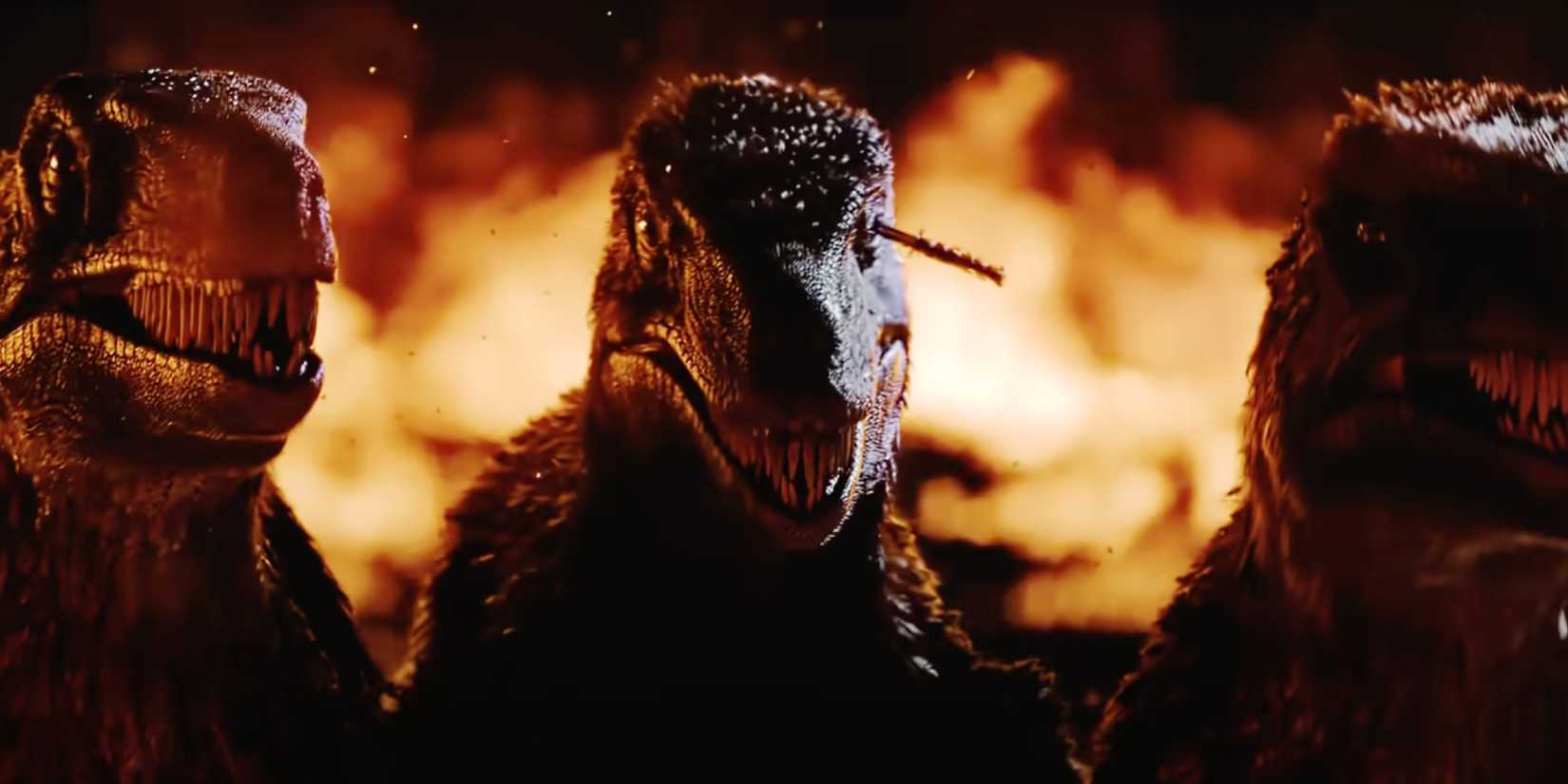 Three Velociraptors looking menacing in Primitive War