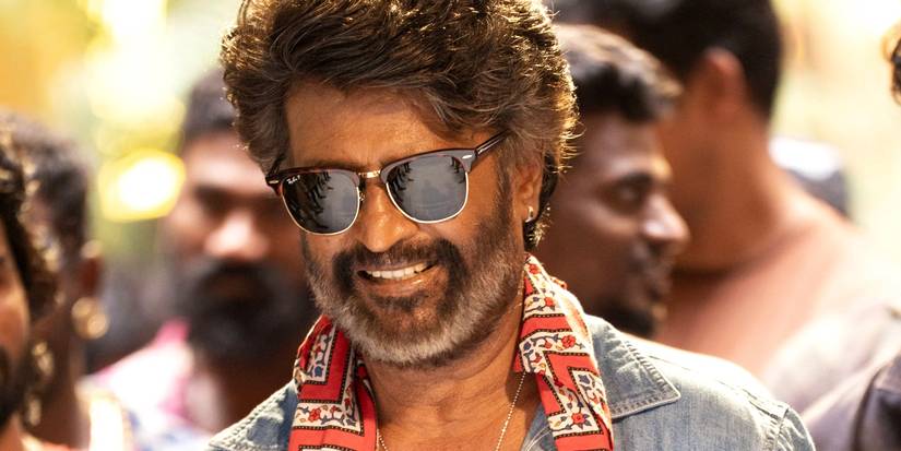 Rajinikanth smiling in Coolie