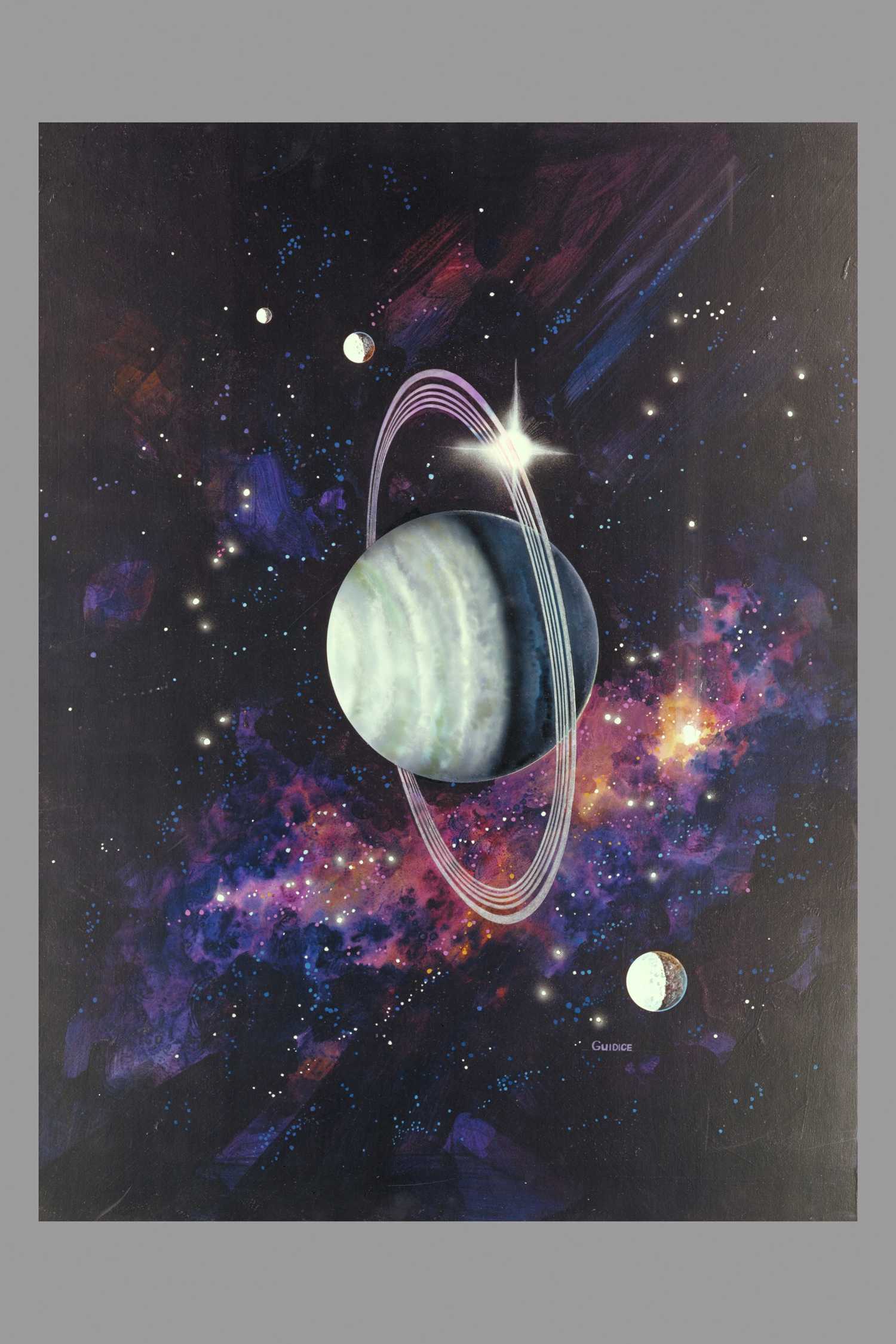 Rick Guiders' Concept Uranus Art Ring in Pole Rotation
