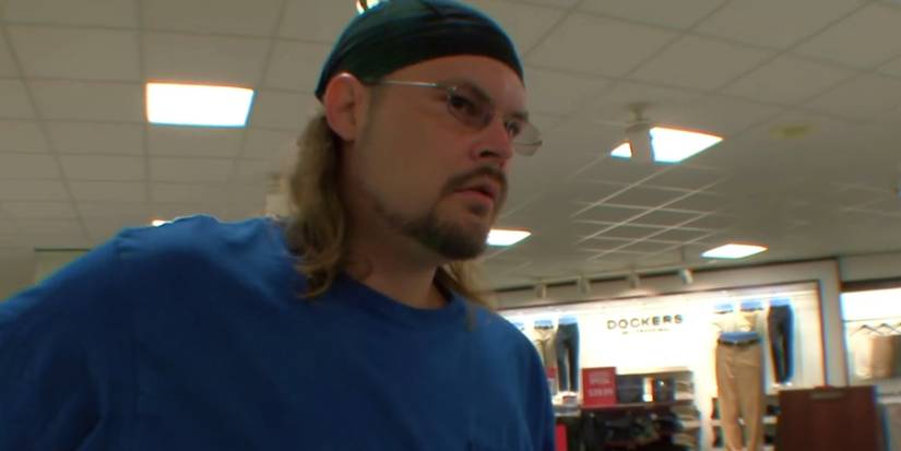 Robert Springsteen walks through a department store after getting off death row in HBO Max's The Yogurt Shop Murders