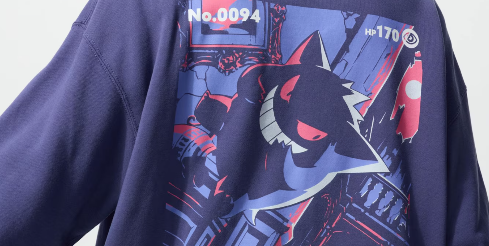 Stampa Pokémon su maglia Uniqlo con Gengar