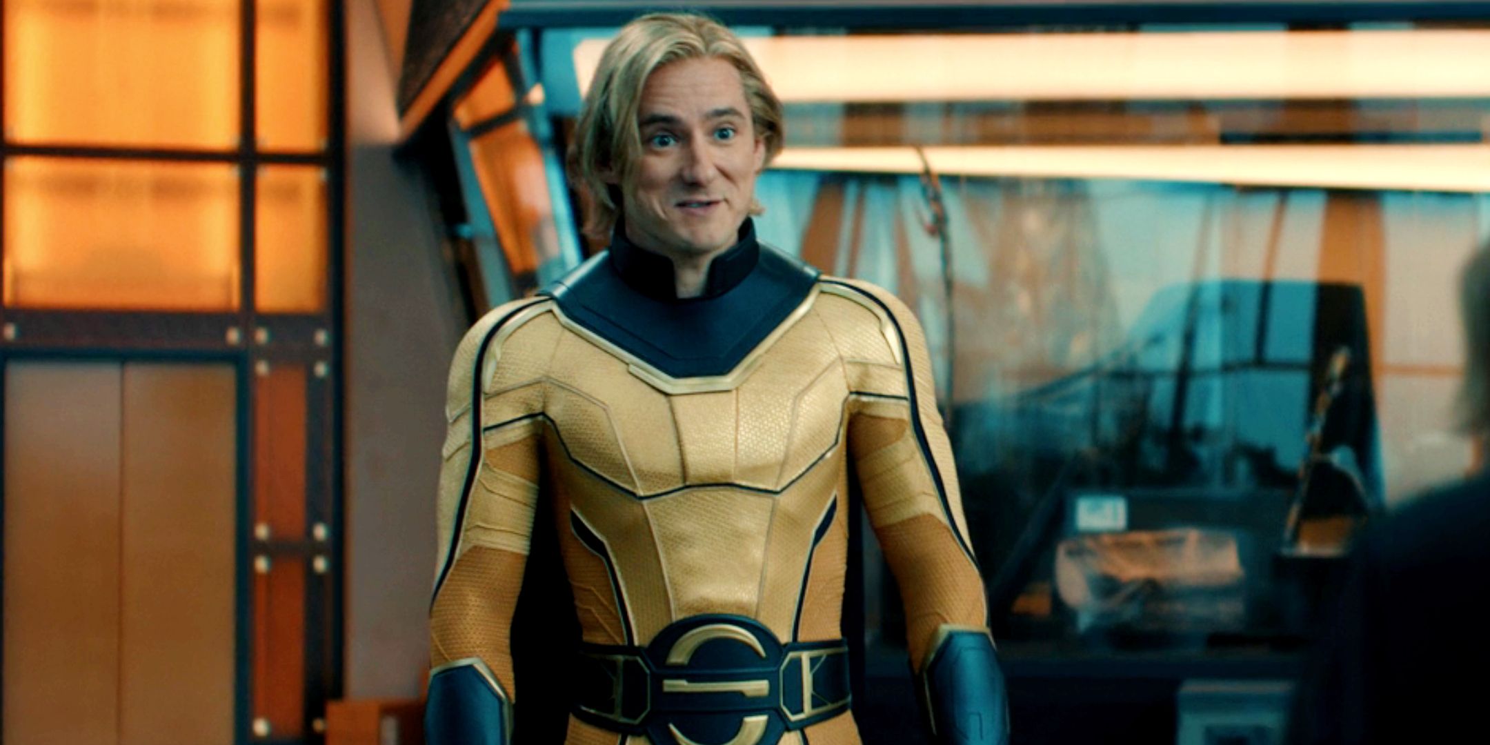 Sentry looks amused while talking in Avengers tower in Thunderbolts