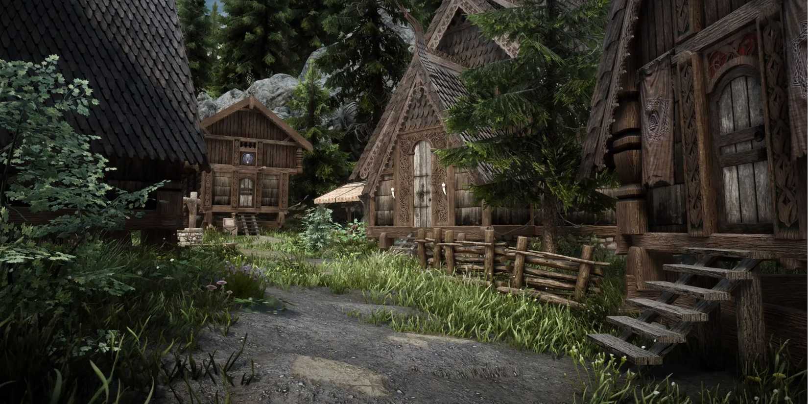 Skyrim mod, Redbag's Falkreath Screenshot From Nexus Page.