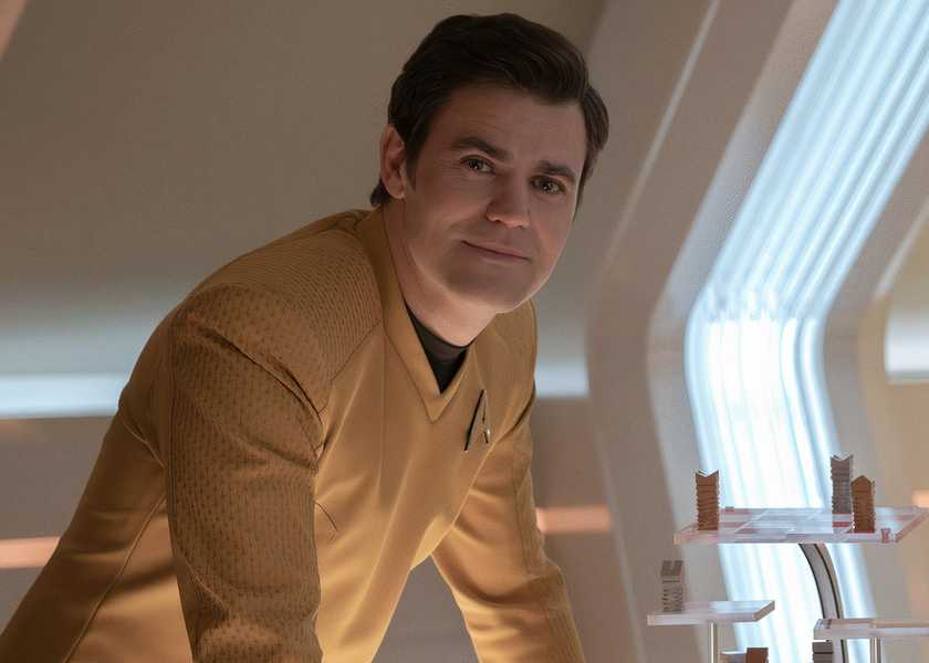Paul Wesley as Captain Kirk in Star Trek: Strange New Worlds