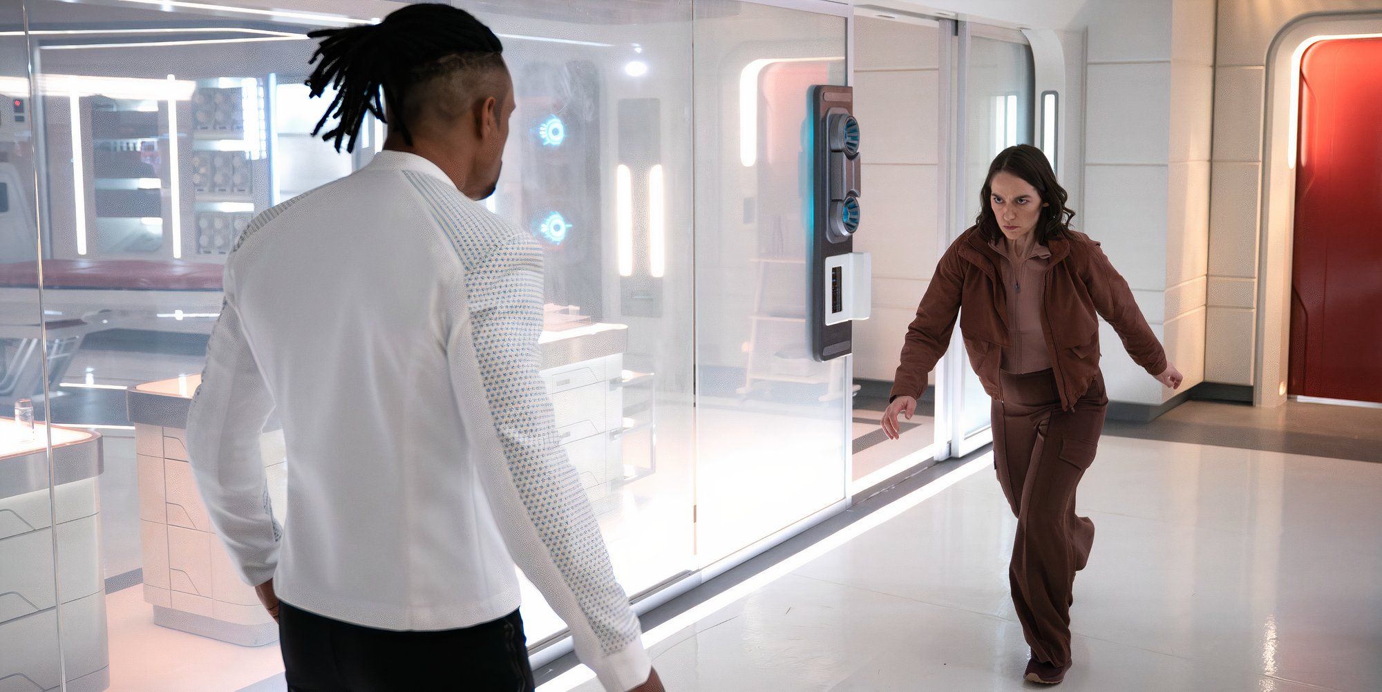 Captain Marie Batel comes at the Vezda in Star Trek: Strange New Worlds