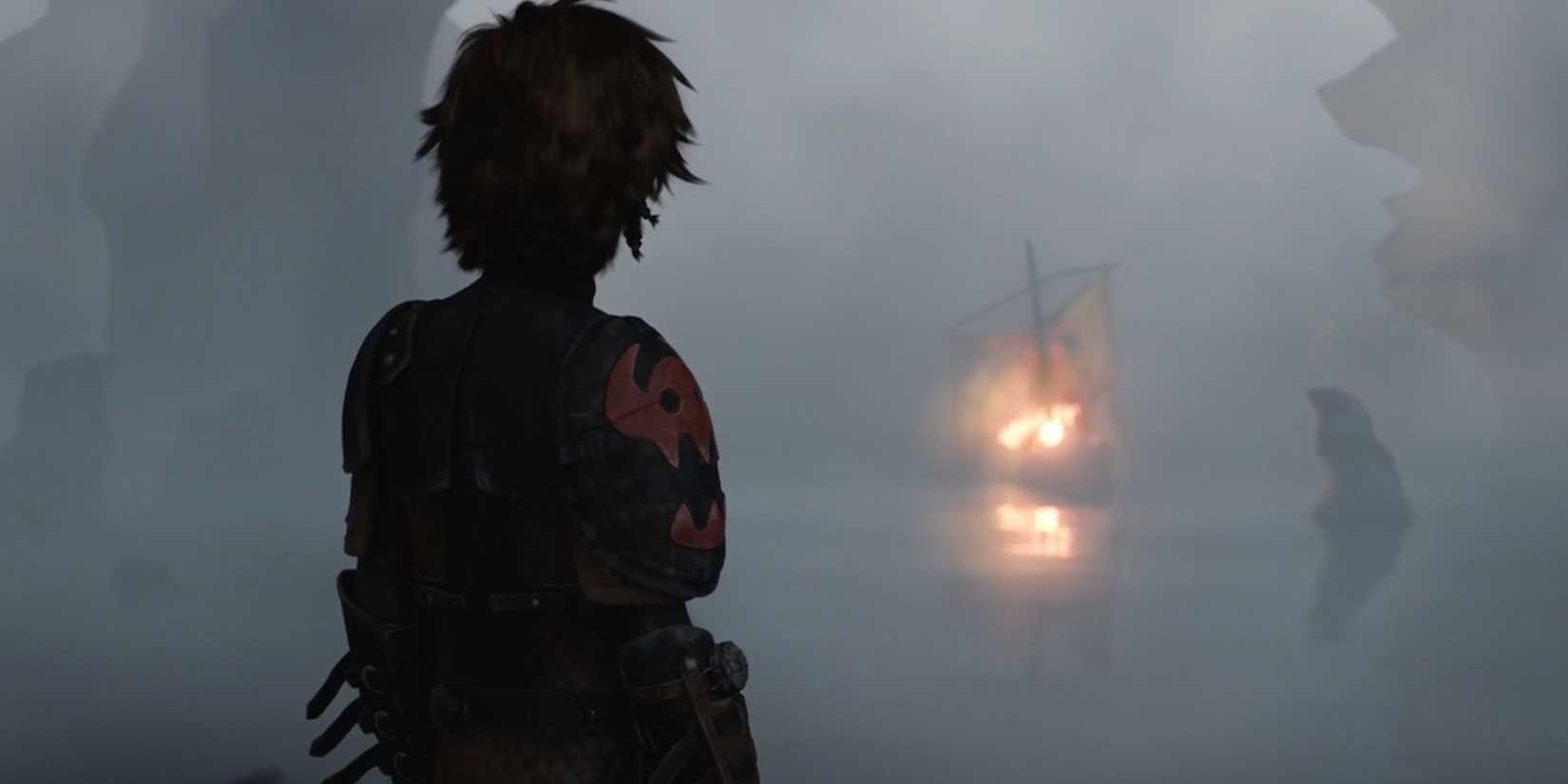 Stoick's funeral in How to Train Your Dragon 2 (2014)