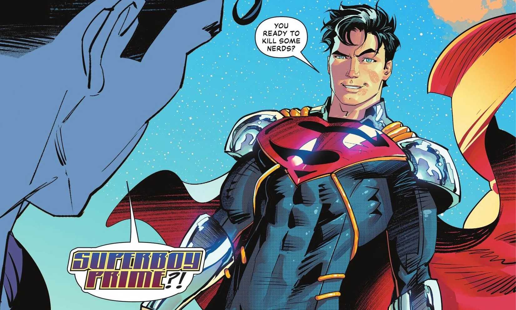 superman confronted by superboy prime