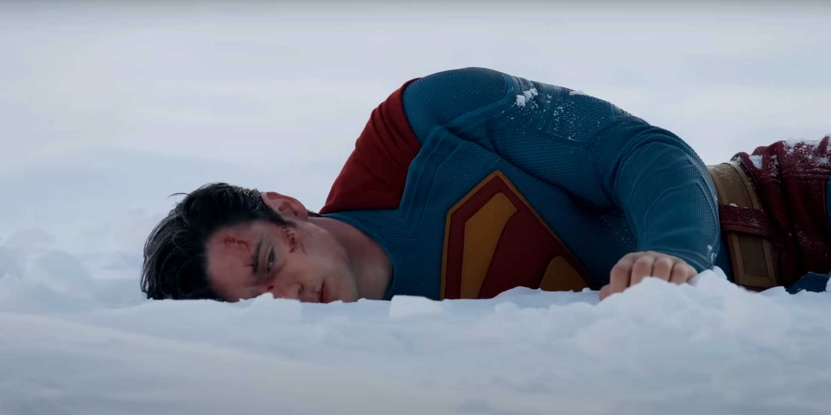 Superman lying in the snow (from Adventures in the Making of Superman documentary)