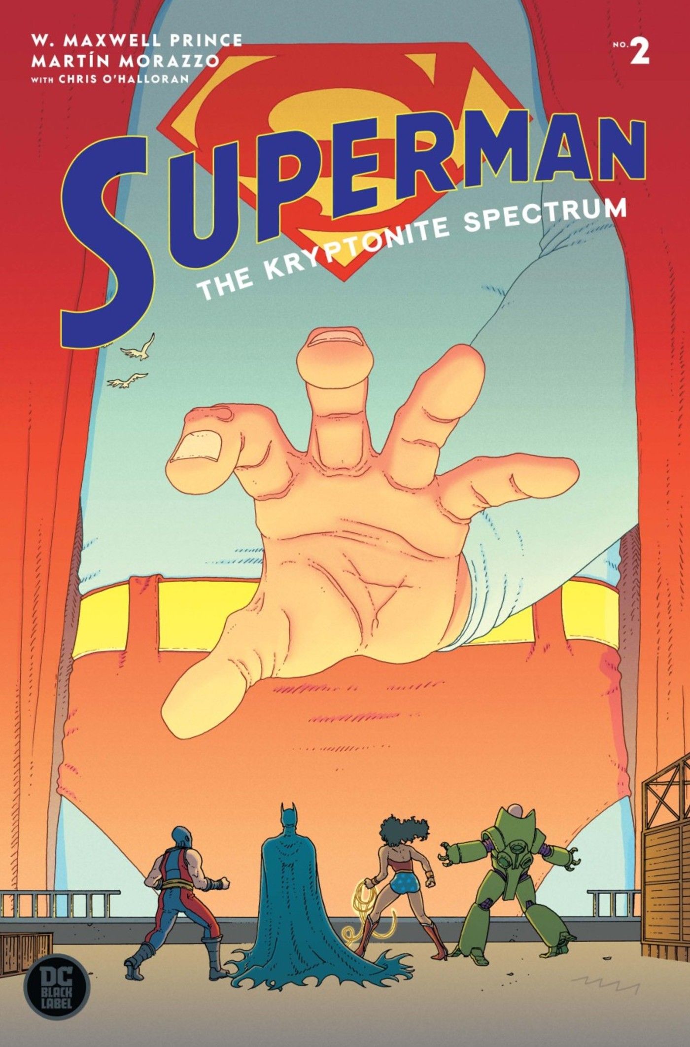 Superman the kryptonite spectrum #2 showing a giant superman