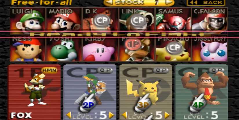 Roster di Super Smash Bros. per Nintendo 64