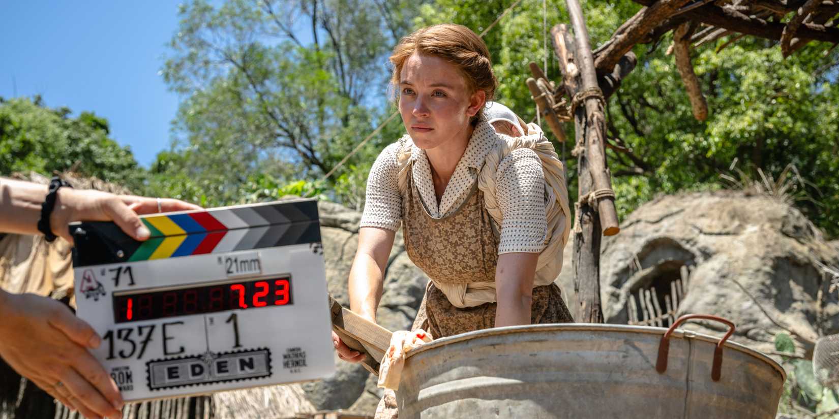 Sydney Sweeney behind the scenes of Eden