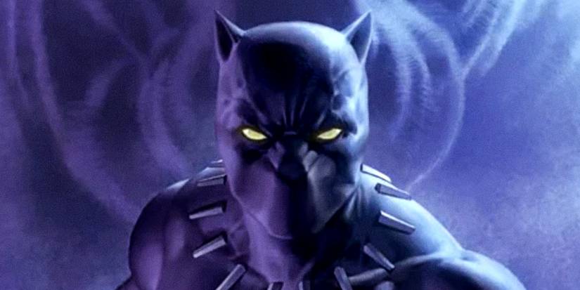 T'Challa stands in front of a real panther in Black Panther comic cover