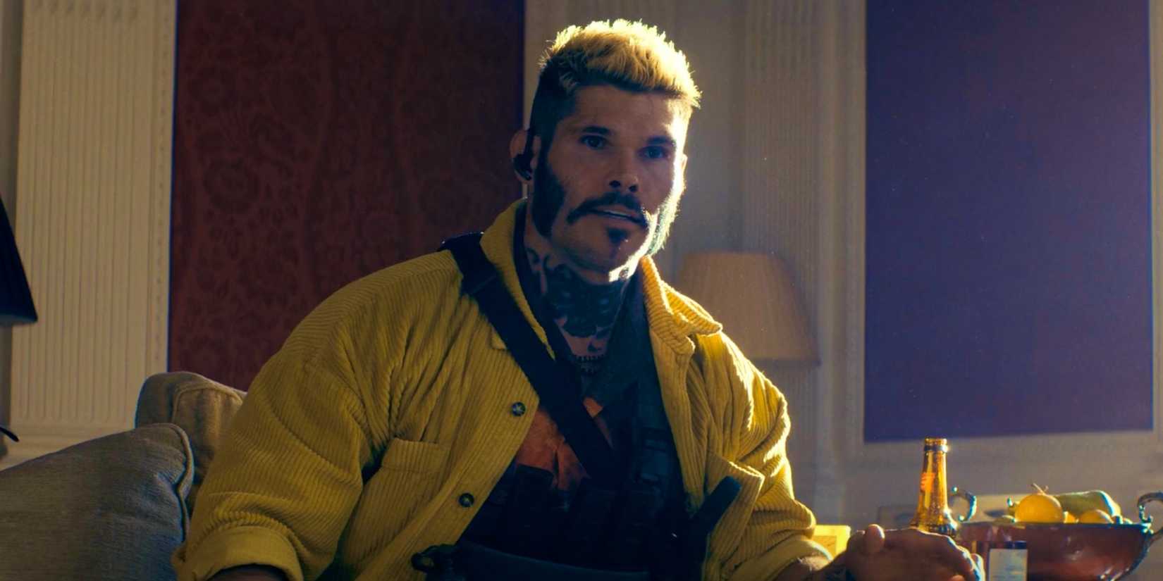 Taylor James as Lazurus in The Beekeeper