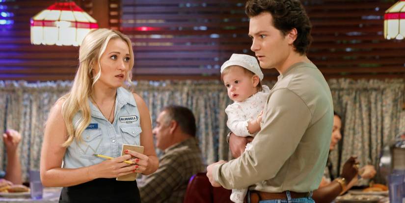 GEORGIE & MANDY'S FIRST MARRIAGE, from left: Emily Osment, Montana Jordan, ‘A Regular Samaritan', (Season 1, ep. 106, aired Dec. 5, 2024).