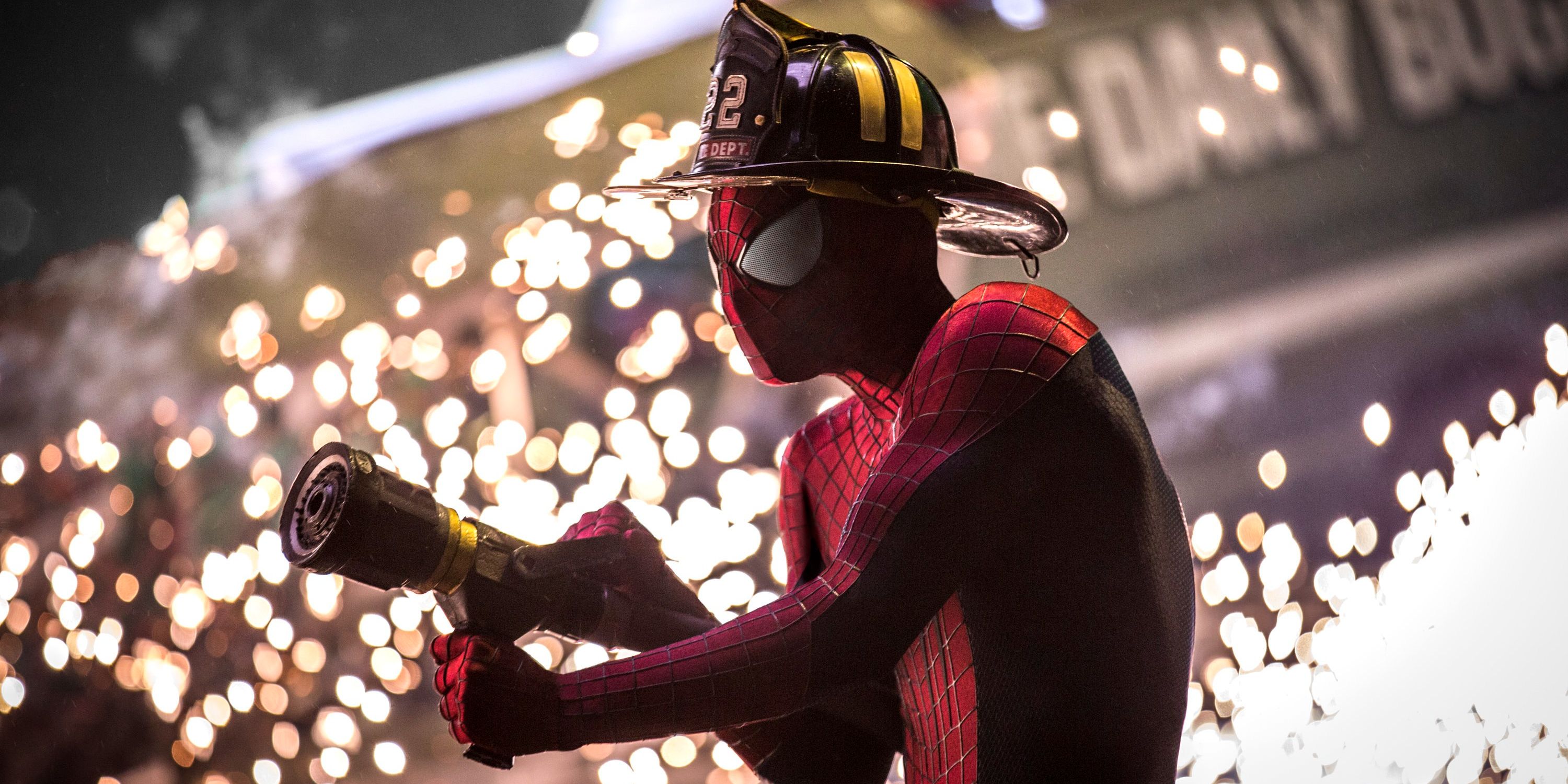 The Amazing Spider-Man 2 firefighter suit