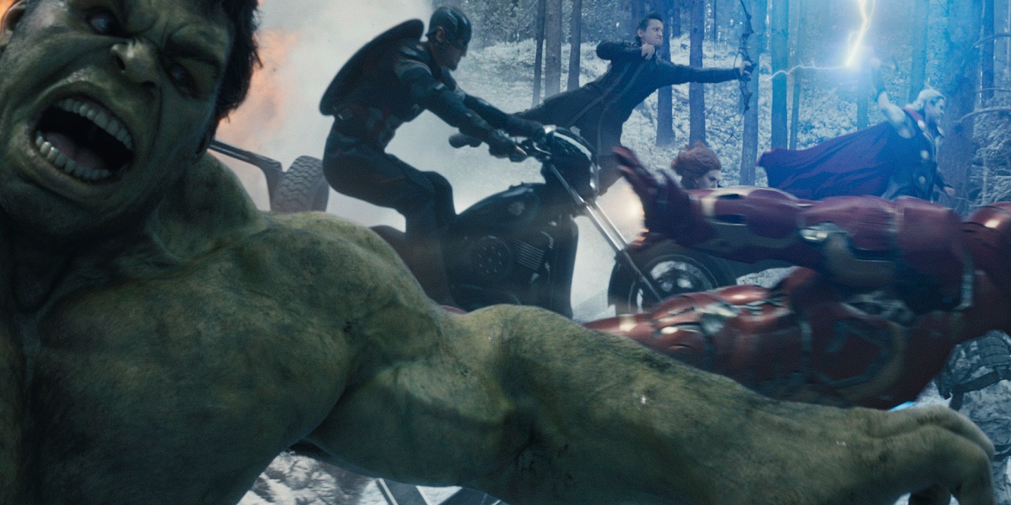 The Avengers ᴀssemble to fight Hydra in Avengers Age of Ultron's opening action scene