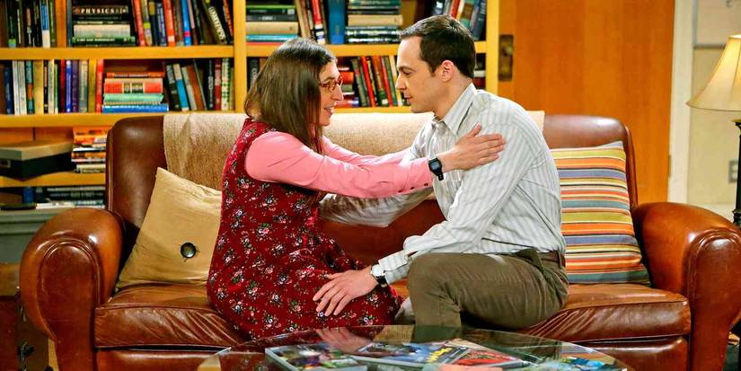 Amy and Sheldon in The Big Bang Theory "Commitment Determination"