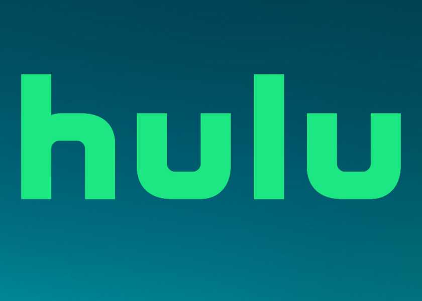 The Hulu logo on a bluish background