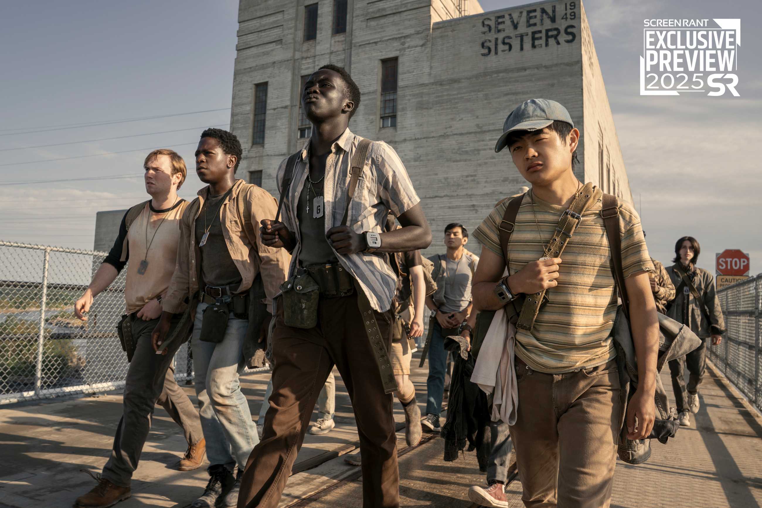 The Long Walk 2025 ScreenRant Exclusive Still Characters Watermark