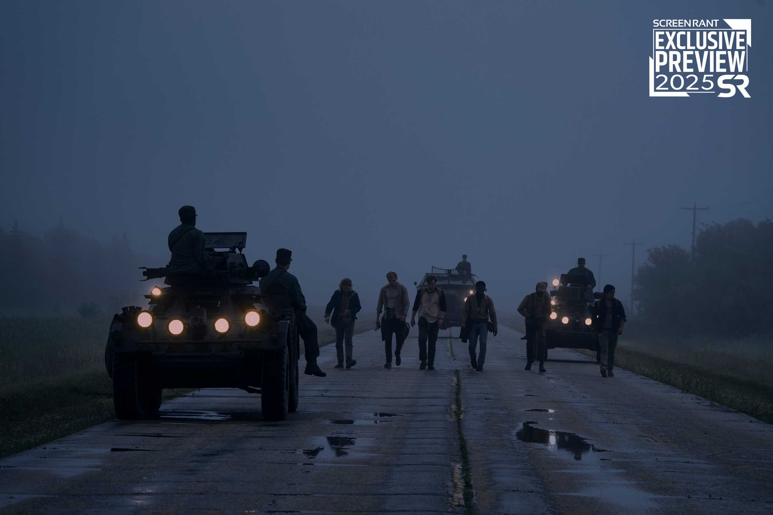 The Long Walk 2025 ScreenRant Exclusive Still Night Watermark