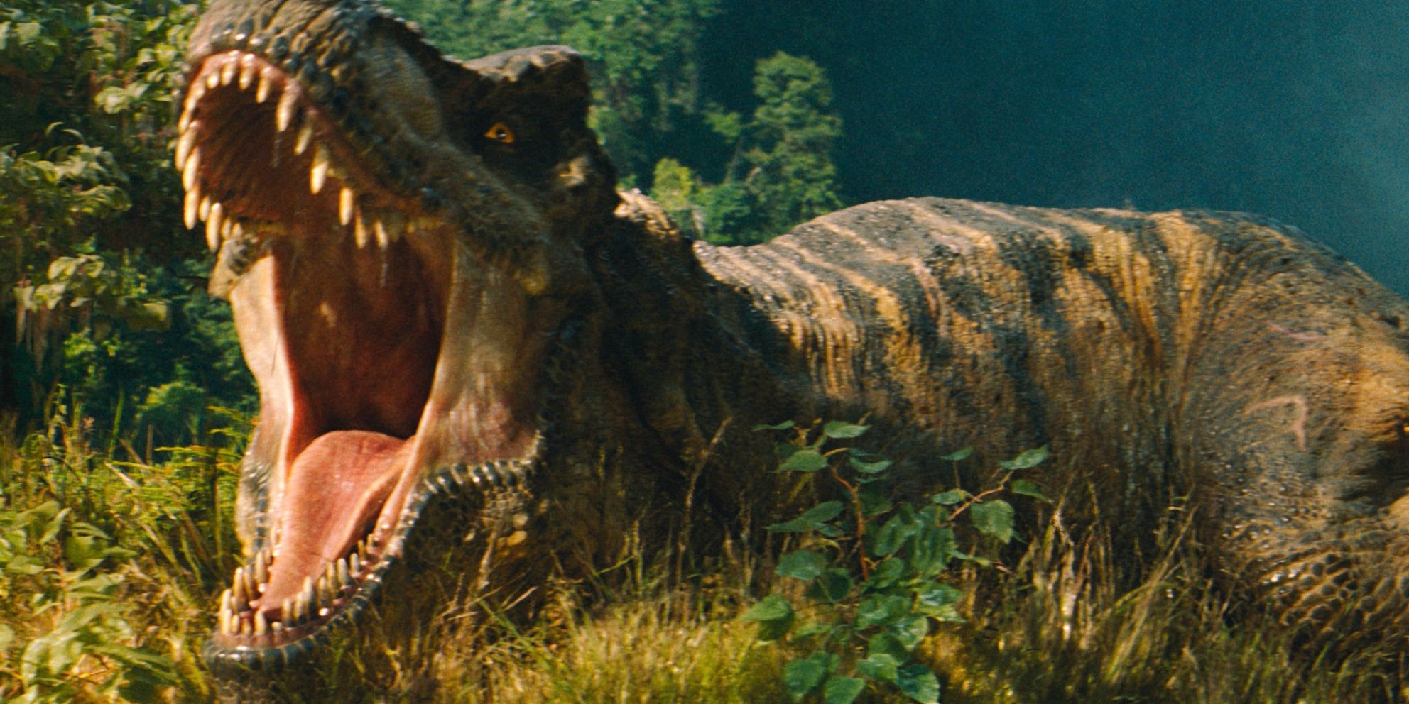 Il T-Rex ruggente in Jurassic World Rebirth