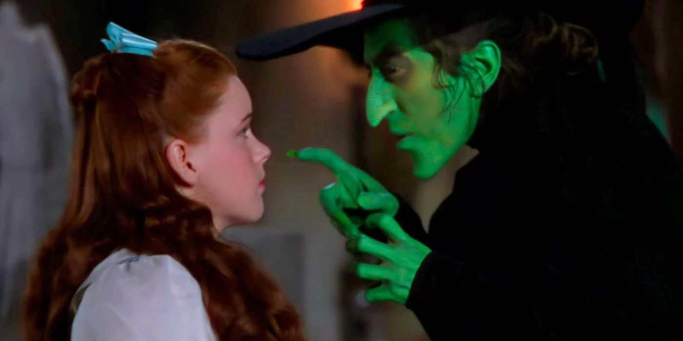 The Wicked Witch menacing Dorothy in The Wizard of Oz