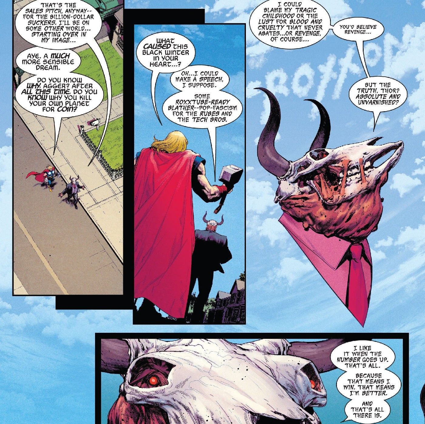 thor argues with the minotaur