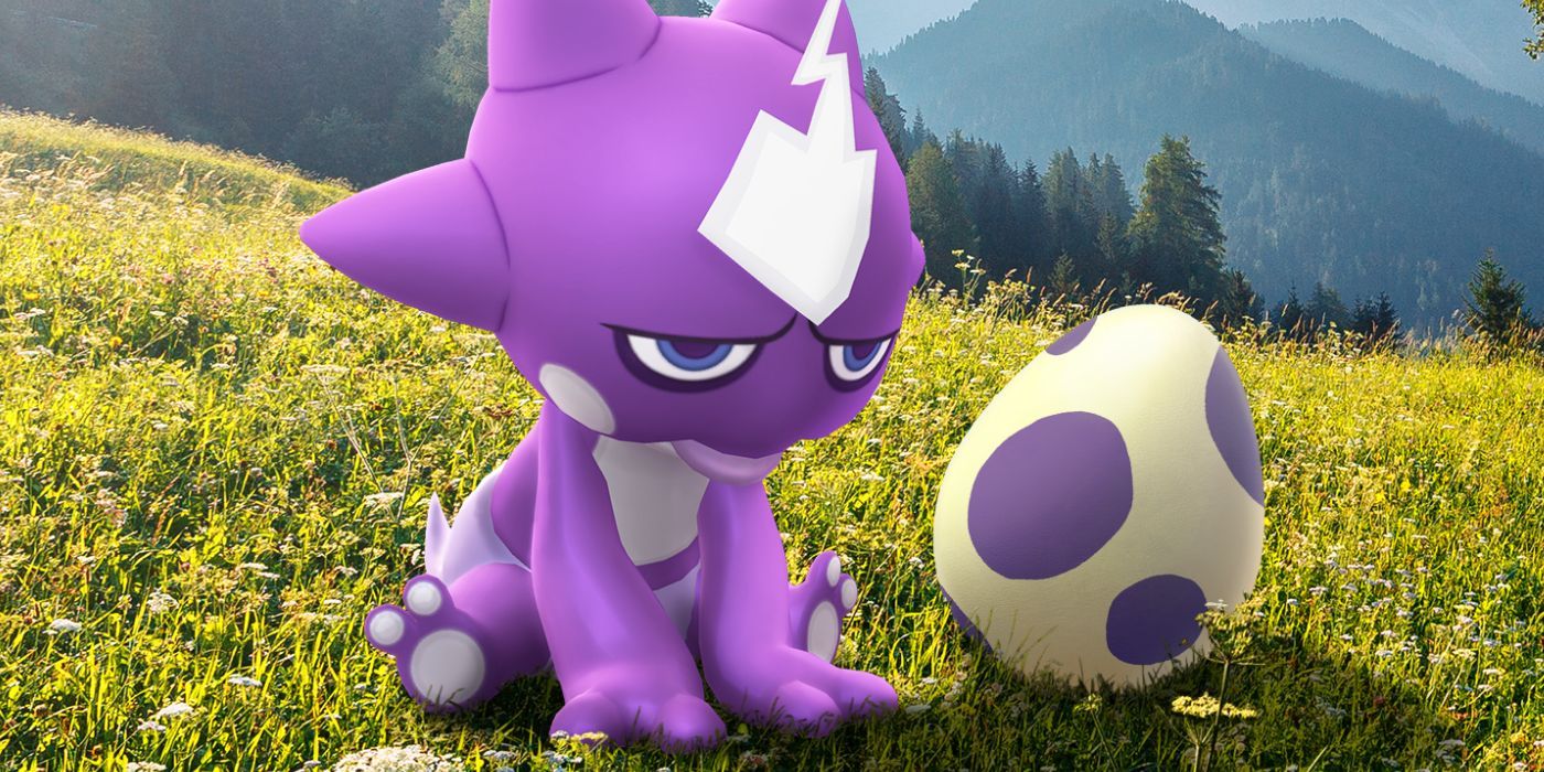 Toxel to Pokémon sit next to an egg in a certain grass
